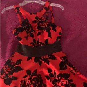 Lacy red homecoming dress